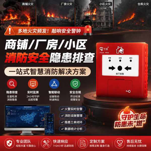 汕头三合一场所智慧消防智能烟感探测器哪家强？万霖全场景方案